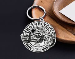 BK Gift Kişiye Özel Motorcu Temalı Ahşap Anahtarlık-3, Arkadaşa Hediye, Sevgiliye Hediye, Motorcuya Hediyeler