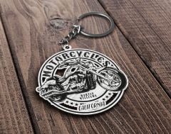 BK Gift Kişiye Özel Motorcu Temalı Ahşap Anahtarlık-3, Arkadaşa Hediye, Sevgiliye Hediye, Motorcuya Hediyeler