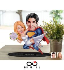 BK Gift Kişiye Özel Sevgililer Karikatürlü Ahşap Biblo, Sevgililer Günü Hediyesi, Doğum Günü Hediyesi, Yıl Dönümü Hediyesi-92