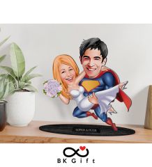 BK Gift Kişiye Özel Sevgililer Karikatürlü Ahşap Biblo, Sevgililer Günü Hediyesi, Doğum Günü Hediyesi, Yıl Dönümü Hediyesi-92