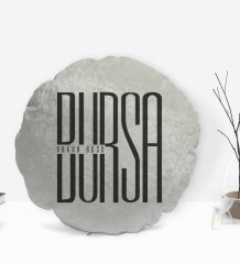 Kişiye Özel İsimli Bursa Tasarımlı Yuvarlak Dekoratif Kırlent Yastık-1