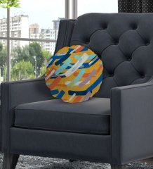 BK Gift Modern Yuvarlak Dekoratif Kırlent Yastık-12