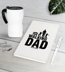 Kişiye Özel The Walking Dad Beyaz Defter Kalem Termos Mug Seti-1