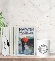 Kişiye Özel İsimli Kupa Bardak Kitap Ayracı ve Stefan Zweig Serisi (14 Kitap) Hediye Seti