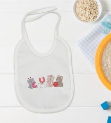 BK Kids Cute Tasarımlı Beyaz Bebek Mama Önlüğü-2