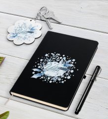 Kişiye Özel Yılbaşı Mutlu Yıllar Siyah Defter Kalem ve Anahtarlık Hediye Seti-12
