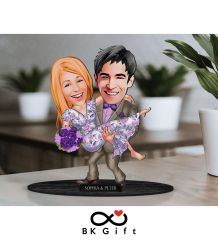 BK Gift Kişiye Özel Sevgililer Karikatürlü Ahşap Biblo, Sevgililer Günü Hediyesi, Doğum Günü Hediyesi, Yıl Dönümü Hediyesi-56