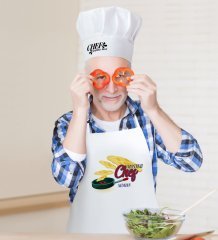 Kişiye Özel Master Chef Erkek Mutfak Önlüğü ve Aşçı Şapkası Seti-10