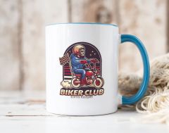 BK Gift Kişiye Özel Motorcu Temalı Mavi Kupa Bardak-16, Arkadaşa Hediye, Sevgiliye Hediye