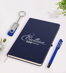 Kişiye Özel Ortodontist Temalı Lacivert Defter Kalem 32gb USB Bellek Hediye Seti-1