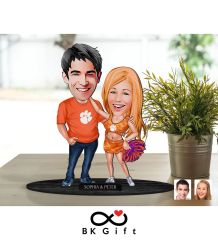 BK Gift Kişiye Özel Sevgililer Karikatürlü Ahşap Biblo, Sevgililer Günü Hediyesi, Doğum Günü Hediyesi, Yıl Dönümü Hediyesi-54