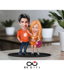BK Gift Kişiye Özel Sevgililer Karikatürlü Ahşap Biblo, Sevgililer Günü Hediyesi, Doğum Günü Hediyesi, Yıl Dönümü Hediyesi-54