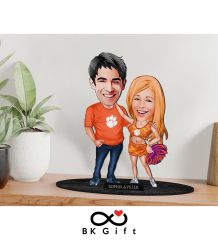 BK Gift Kişiye Özel Sevgililer Karikatürlü Ahşap Biblo, Sevgililer Günü Hediyesi, Doğum Günü Hediyesi, Yıl Dönümü Hediyesi-54