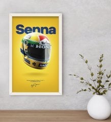 BK Gift F1 Senna Tasarımlı Dekoratif Ahşap Beyaz Çerçeveli Tablo-1