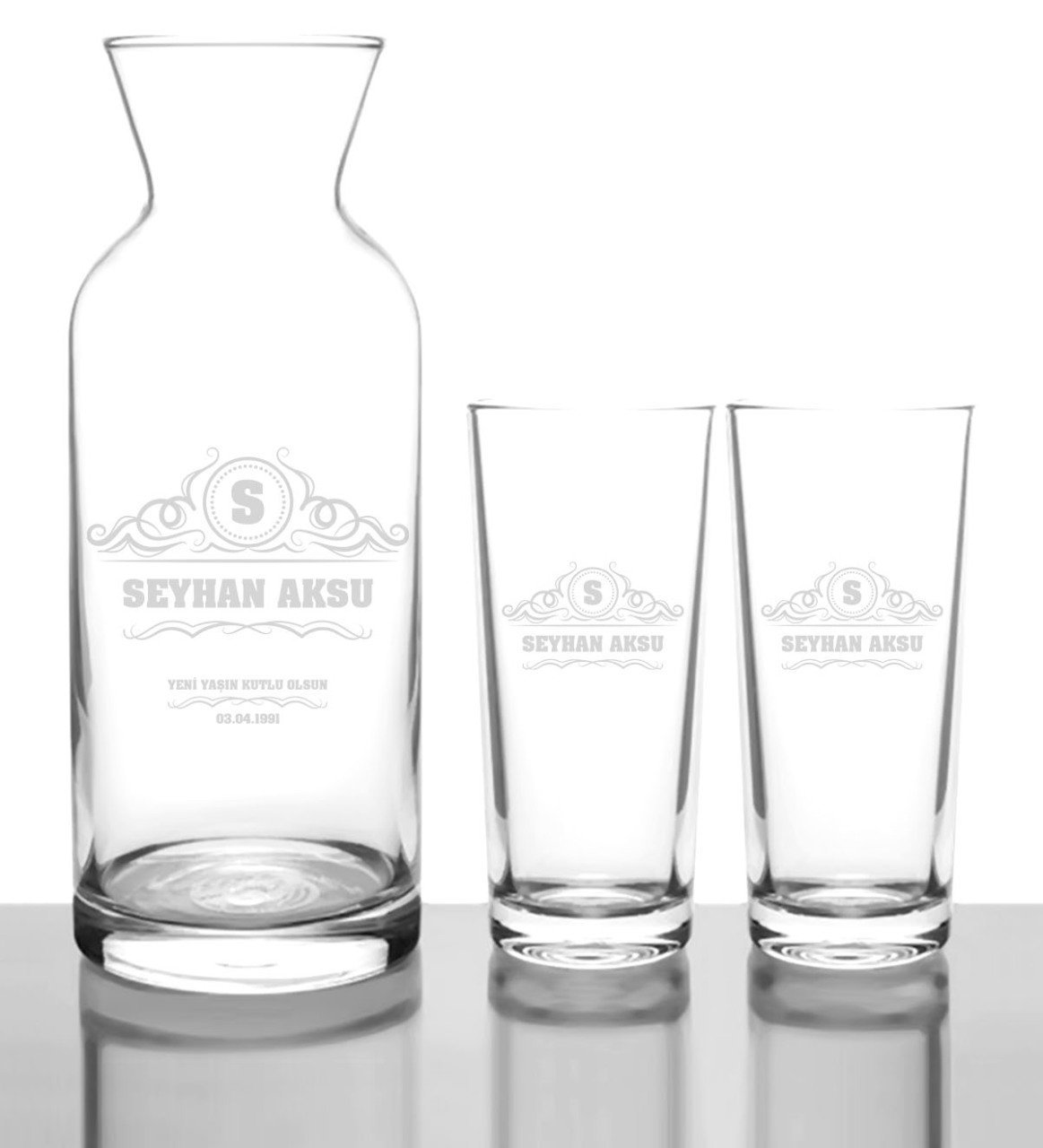 Kişiye Özel İsimli Rakı Karaf Seti - 28