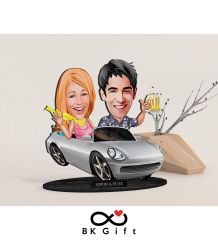 BK Gift Kişiye Özel Sevgililer Karikatürlü Ahşap Biblo, Sevgililer Günü Hediyesi, Doğum Günü Hediyesi, Yıl Dönümü Hediyesi-53
