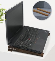 Kişiye Özel Taşınabilir Ahşap Ceviz Notebook Laptop Standı