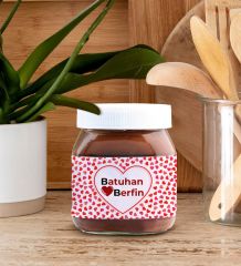 BK Gift Sevgiliye Özel Aşk Çiçeği Kalp Kolye ve Nutella 400gr. Hediye Seti, Sevgililer Günü Hediye, Doğum Günü Hediyesi, Sevgiliye Hediye-5