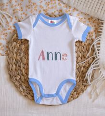 BK Kids Anne Tasarımlı Mavi Bebek Body Zıbın-1