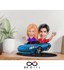 BK Gift Kişiye Özel Sevgililer Karikatürlü Ahşap Biblo, Sevgililer Günü Hediyesi, Doğum Günü Hediyesi, Yıl Dönümü Hediyesi-52