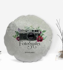 Kişiye Özel İsimli Fotoğrafçı Tasarımlı Dekoratif Kırlent Yastık-1