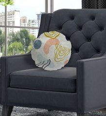 BK Gift Modern Yuvarlak Dekoratif Kırlent Yastık-4