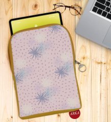 BK Gift Modern Art Tasarımlı Taşınabilir Koruyucu Tablet Kılıfı & Organizer Çanta - Sarı-3