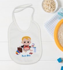 BK Kids Kişiye Özel Little Boss Lady Tasarımlı Bebek Mama Önlüğü - Model 1