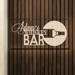 BK Gift Kişiye Özel Viski Tasarımlı Akrilik Bar Tabelası(38x19cm)-3, Home Bar Tabela, Duvar Dekoru