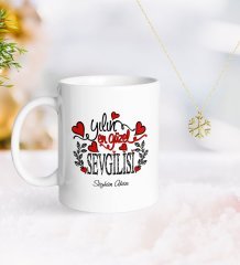 Kişiye Özel Yılın En Güzel Sevgilisi Kupa ve Kar Tanesi Kolye