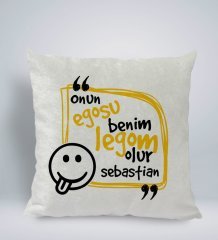 BK Gift Esprili Kare Araç Koltuk Yastığı-5