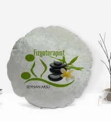 Kişiye Özel İsimli Fizyoterapist Tasarımlı Dekoratif Kırlent Yastık-1