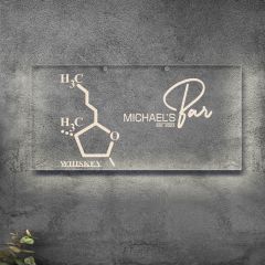 BK Gift Kişiye Özel Viski Tasarımlı Akrilik Bar Tabelası(38x19cm)-2, Home Bar Tabela, Duvar Dekoru