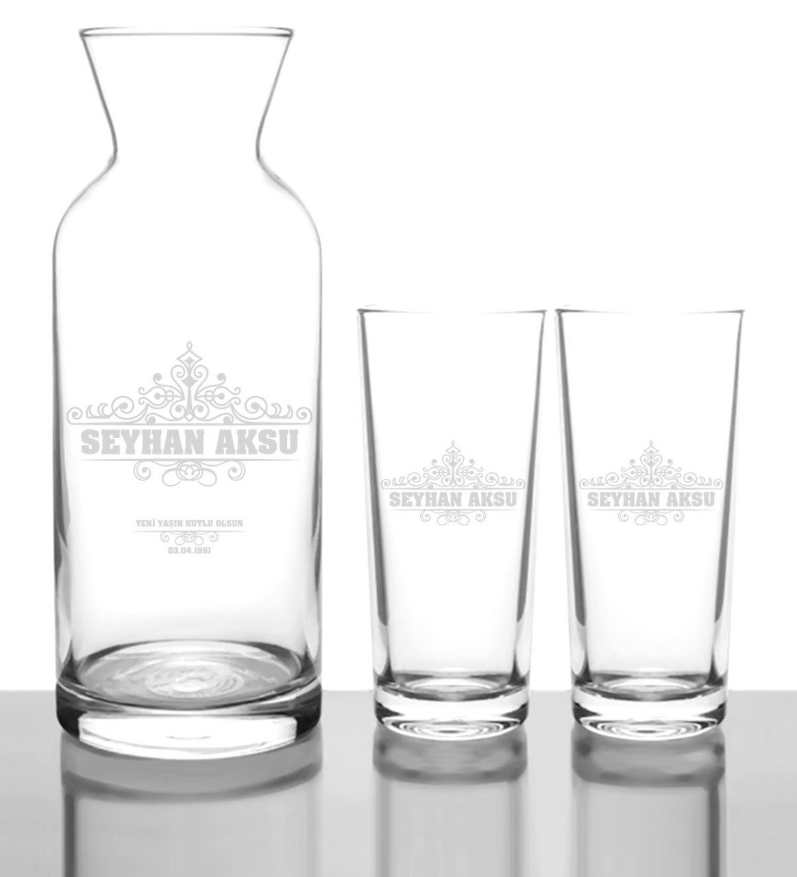 Kişiye Özel İsimli Rakı Karaf Seti - 24
