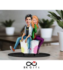 BK Gift Kişiye Özel Sevgililer Karikatürlü Ahşap Biblo, Sevgililer Günü Hediyesi, Doğum Günü Hediyesi, Yıl Dönümü Hediyesi-35