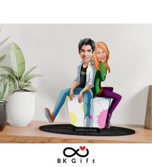 BK Gift Kişiye Özel Sevgililer Karikatürlü Ahşap Biblo, Sevgililer Günü Hediyesi, Doğum Günü Hediyesi, Yıl Dönümü Hediyesi-35