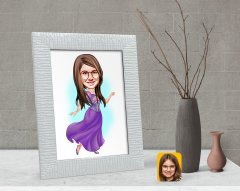 Kişiye Özel Kız Çocuk Prenses Karikatürlü Dekoratif Çerçeve-3