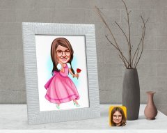 Kişiye Özel Kız Çocuk Prenses Karikatürlü Dekoratif Çerçeve-2