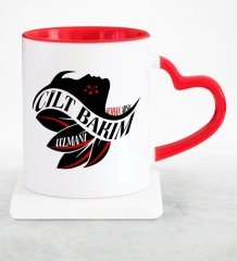 Kişiye Özel Mesleki Cilt Bakım Uzmanı Kırmızı Kalpli Kupa Bardak - 2