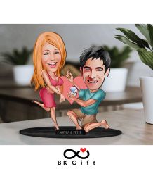 BK Gift Kişiye Özel Sevgililer Karikatürlü Ahşap Biblo, Sevgililer Günü Hediyesi, Doğum Günü Hediyesi, Yıl Dönümü Hediyesi-19
