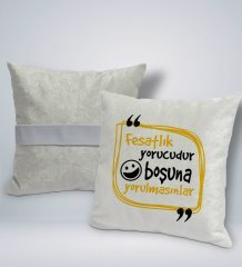 BK Gift Esprili Kare Araç Koltuk Yastığı-2