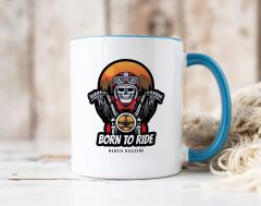 BK Gift Kişiye Özel Motorcu Temalı Mavi Kupa Bardak-8, Arkadaşa Hediye, Sevgiliye Hediye
