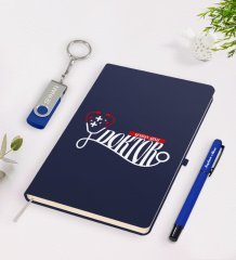 Kişiye Özel Doktor Temalı Lacivert Defter Kalem 32gb USB Bellek Hediye Seti-13