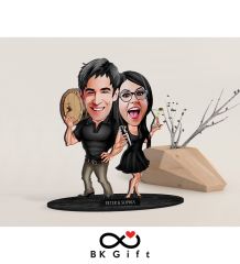 BK Gift Kişiye Özel Sevgililer Karikatürlü Ahşap Biblo, Sevgililer Günü Hediyesi, Doğum Günü Hediyesi, Yıl Dönümü Hediyesi-18