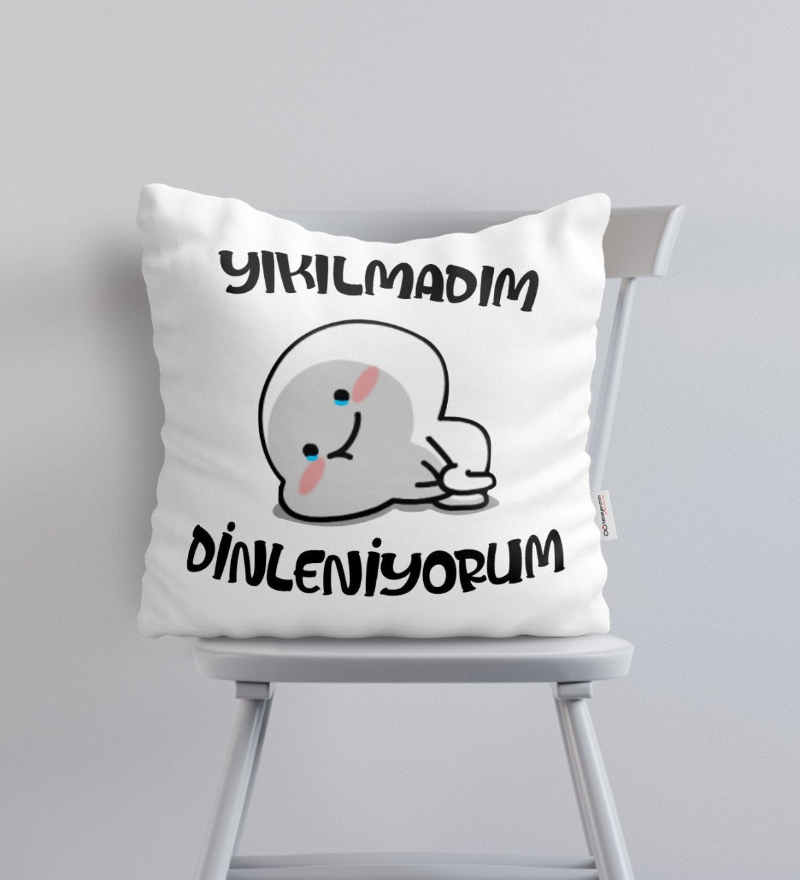 BK Gift Yıkılmadım Dinleniyorum Tasarımlı Yastık - Model 1