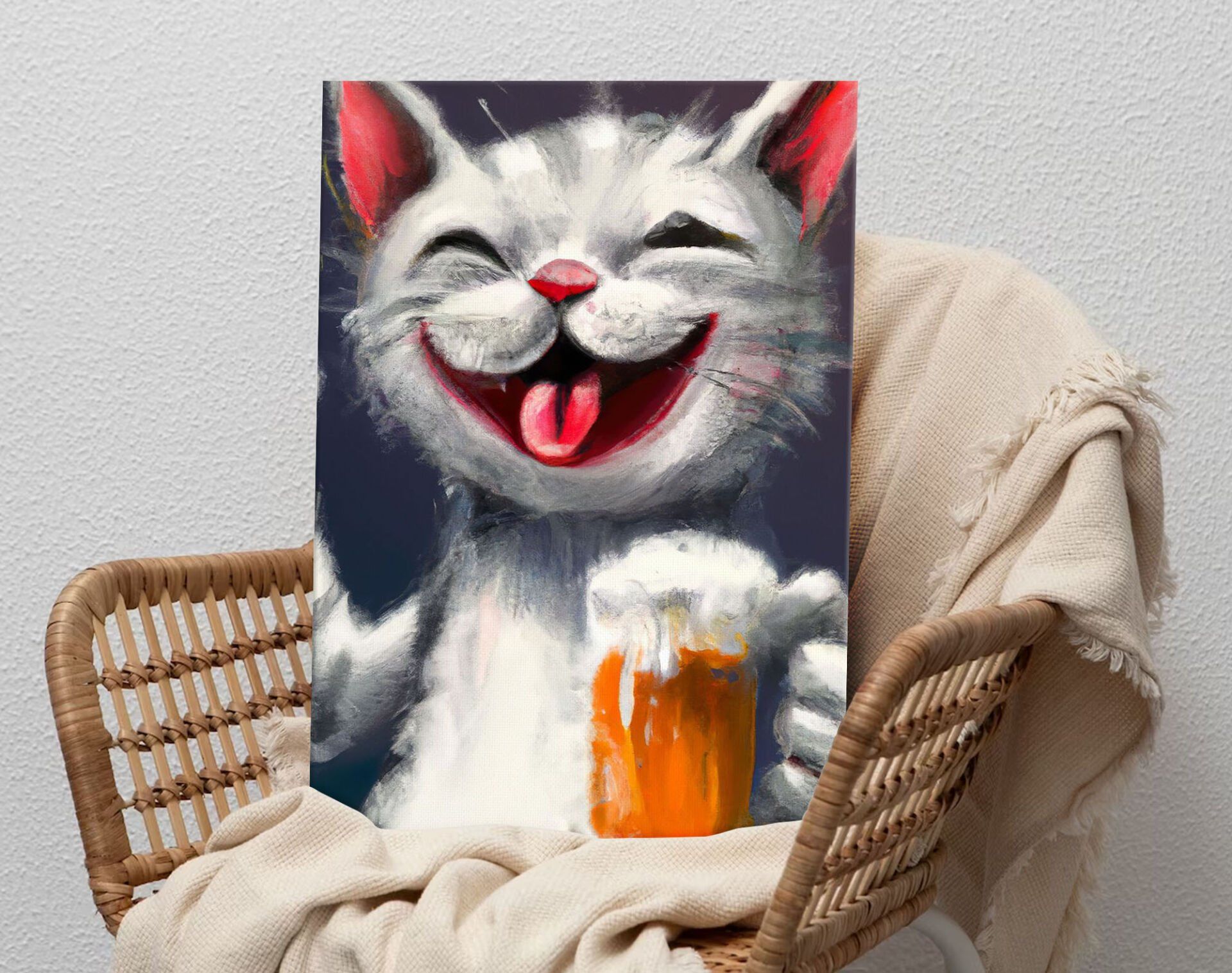 BK Gift  Beer Tasarımlı Kanvas Tablo-13 50x70cm Ev Dekorasyonu, Ev Hediyesi