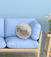Kişiye Özel İsimli Estetik Cerrah Tasarımlı Dekoratif Kırlent Yastık-1