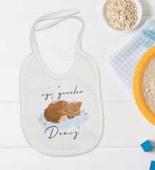 BK Kids Kişiye Özel İyi Geceler Tasarımlı Bebek Mama Önlüğü - Model 1