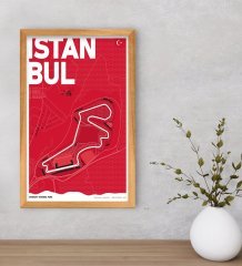BK Gift İstanbul Park Tasarımlı Dekoratif Retro Ahşap Çerçeveli Tablo-1