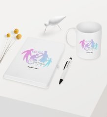 Kişiye Özel Özel Eğitim Öğretmeni Temalı Beyaz Defter Kalem Kupa Seti - 2
